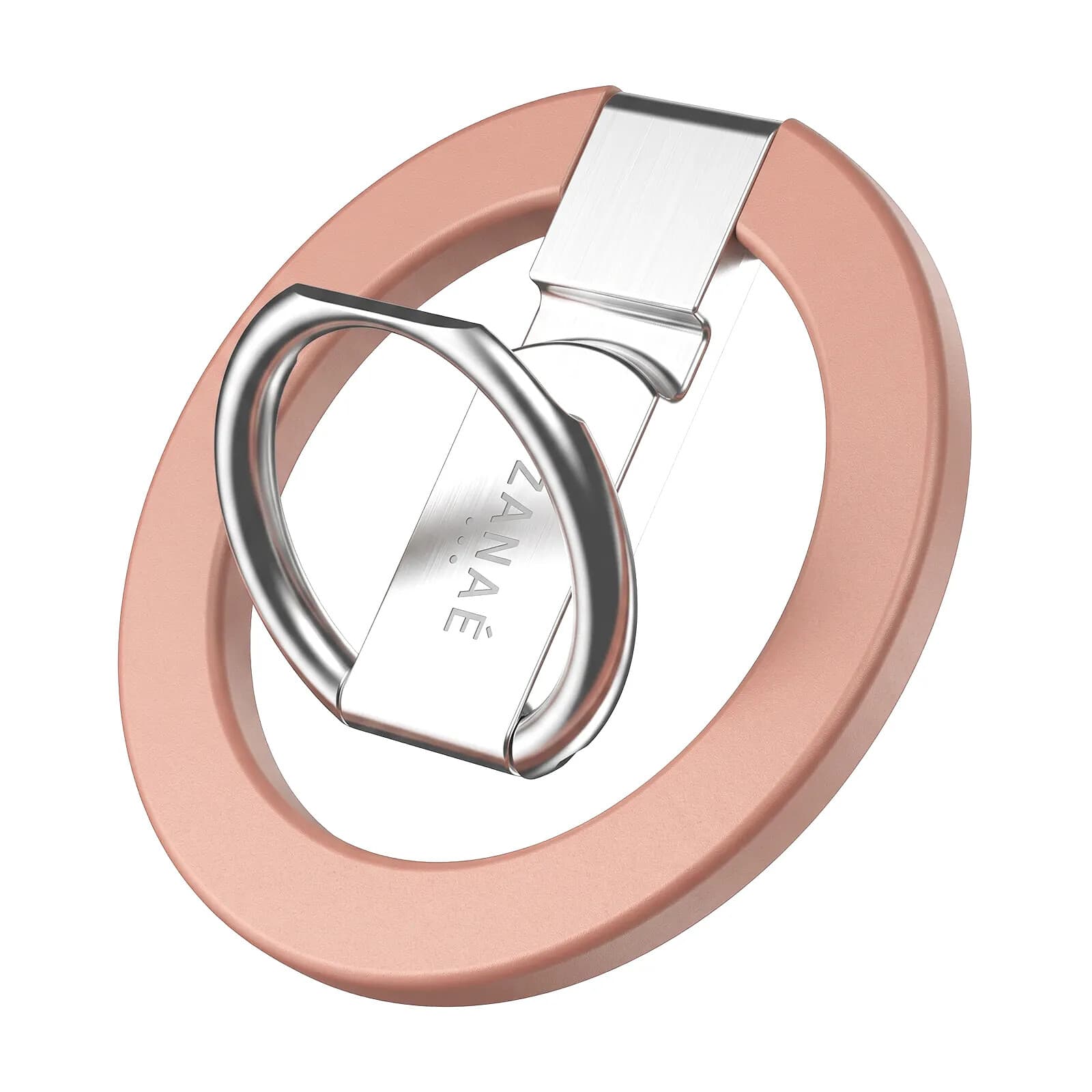 Zanaé Support et Bague Magnétique Compatible iPhone MagSafe / PixelSnap Pliable Rose