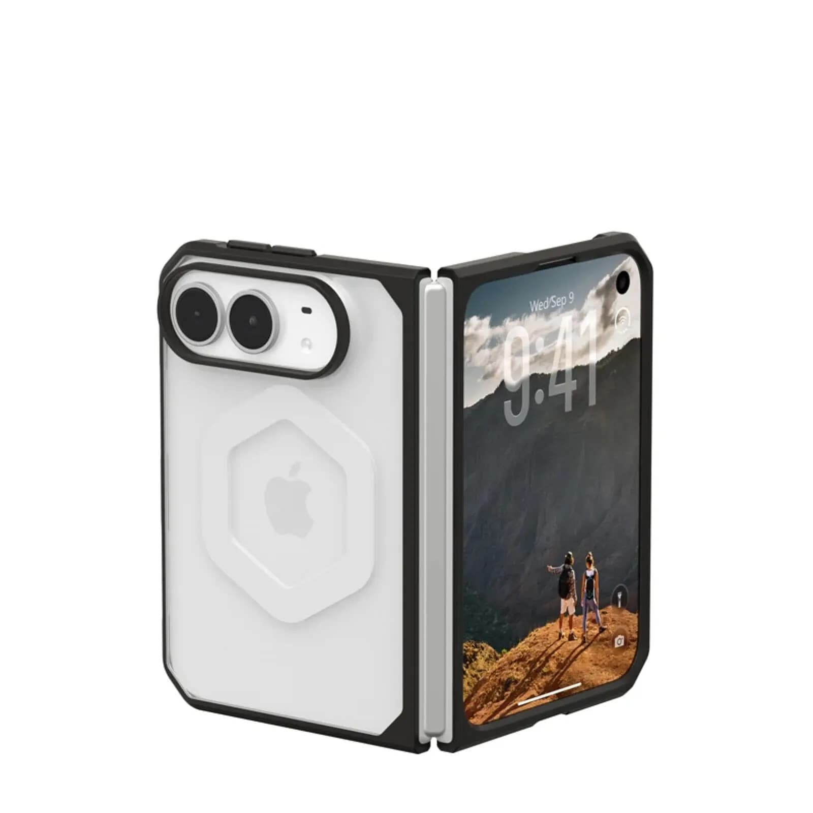 UAG Coque Magsafe pour iPhone Duo Série Mouve Pliable Protection Renforcée Noir / Transparent
